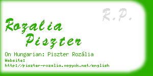 rozalia piszter business card